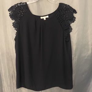 Philosophy lace sleeved top